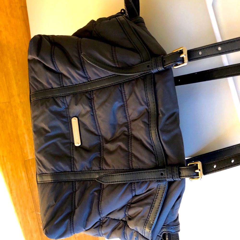 Burberry quilted black diaper bag